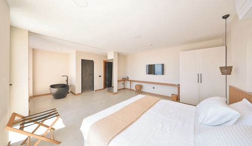 Habitación de lujo con 1 cama doble o 2 individuales, 1 cama de matrimonio grande, vistas al mar