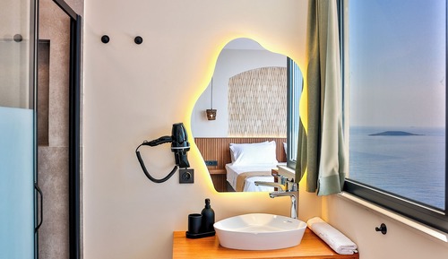 Habitación doble, patio, vistas al mar
