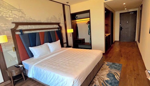 Estudio, 1 cama de matrimonio grande