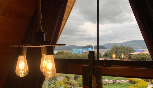 Cabaña Deluxe, balcón, vistas a la laguna