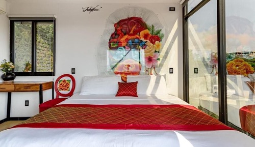 Habitación superior, 1 cama de matrimonio grande, vistas al mar