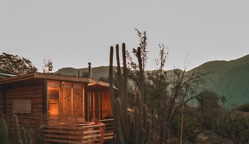 Cabaña exclusiva, 1 cama de matrimonio, bañera de hidromasaje, vistas a la montaña