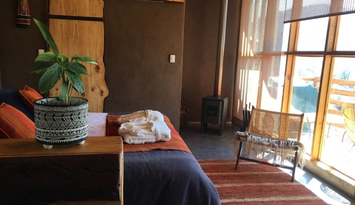 Cabaña exclusiva, 1 cama de matrimonio, bañera de hidromasaje, vistas a la montaña