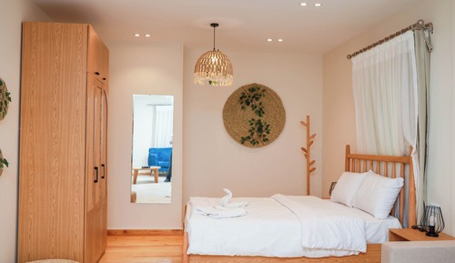 Apartamento, 1 cama de matrimonio grande, vistas al jardín