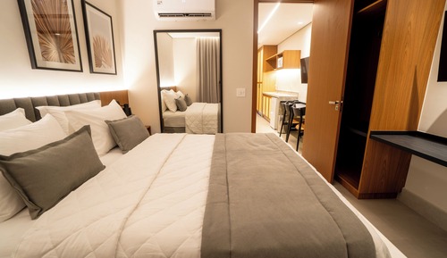 Quarto Smart - Vista Área de Lazer