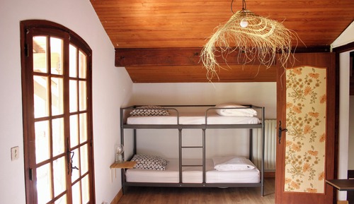 Habitación cuádruple, balcón, vistas al jardín