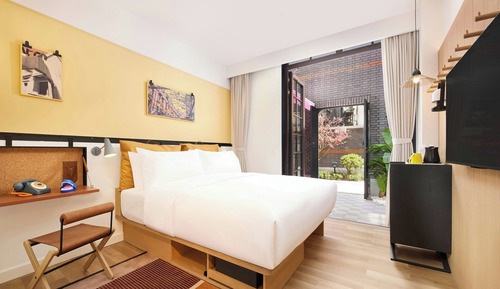 Habitación Premium, 1 cama de matrimonio grande, vistas al patio