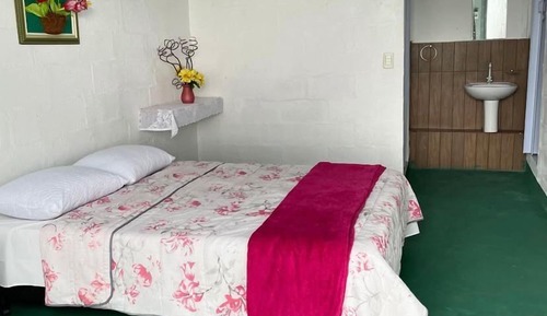 Habitación básica con 2 camas individuales, 1 cama doble