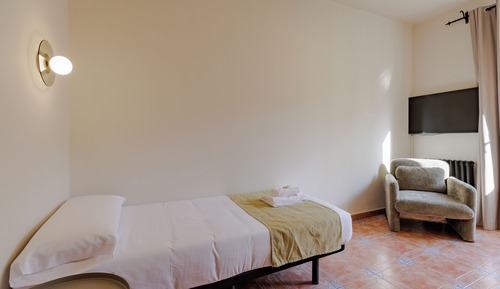 Habitación individual, vistas al patio