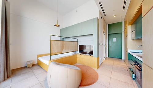 Estudio Deluxe, 1 cama de matrimonio, baño privado, vistas a la ciudad