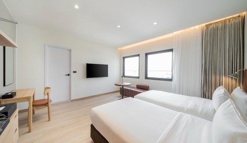 Habitación Deluxe con 2 camas individuales, vistas a la ciudad