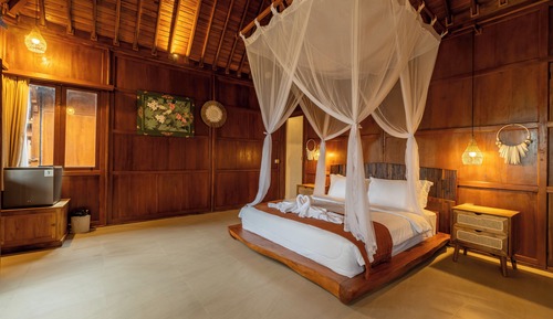 Habitación estándar, 1 cama de matrimonio grande, vistas al mar, en la zona del jardín