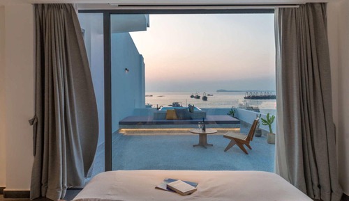 Habitación romántica doble, vistas al mar