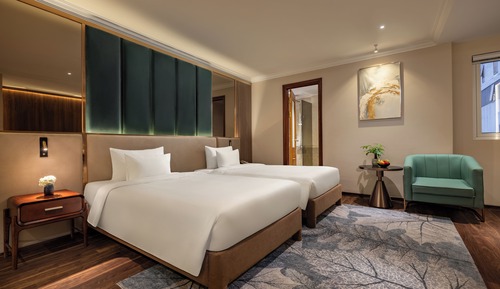 Habitación ejecutiva con 1 cama doble o 2 individuales, balcón, vistas a la ciudad