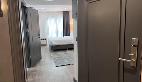 Suite, 1 cama de matrimonio grande, accesible para personas con discapacidad (Walk-in Shower)