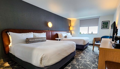 Estudio Deluxe, 2 camas de matrimonio, vistas a la ciudad