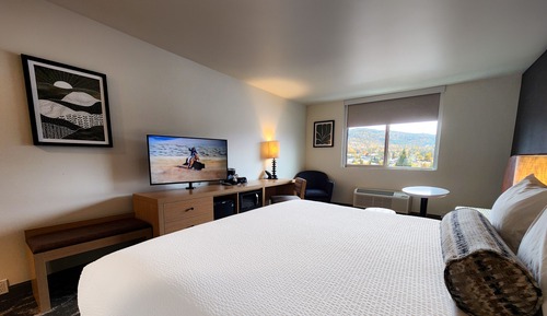 Estudio Deluxe, 1 cama de matrimonio grande, vistas a la ciudad