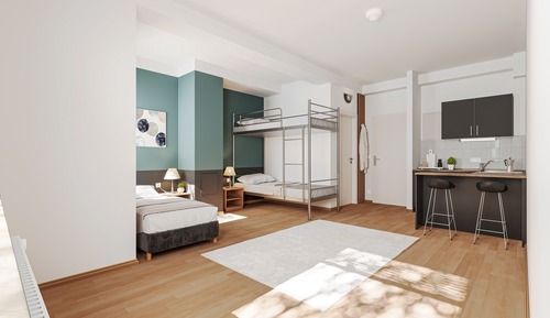 Apartamento estándar, varias camas