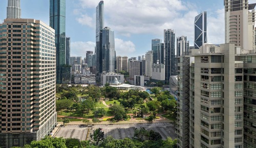 Estudio, 1 cama de matrimonio grande, no fumadores, vistas al parque