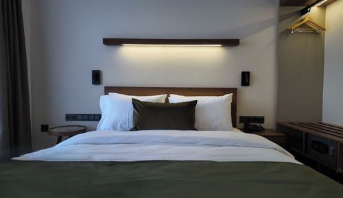 Suite, 1 cama de matrimonio grande con sofá cama, baño privado, vistas a la ciudad