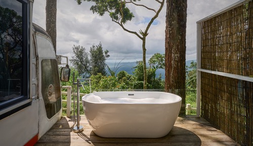 Casa móvil de lujo, vistas a la montaña