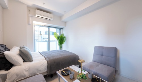 Estudio básico, 1 cama doble con sofá cama (LIV CITY Kinshicho 302)