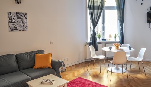 Estudio Confort, 1 cama doble con sofá cama, cocina básica, vistas a la ciudad