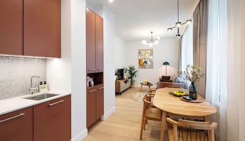 Apartamento de lujo, 1 cama de matrimonio con sofá cama, cocina