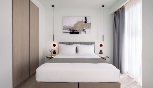 Habitación Confort doble, 1 cama de matrimonio grande, cocina