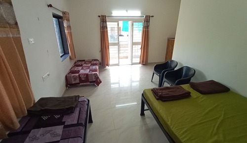 Family Shared Dormitory, Balcony, Garden View
