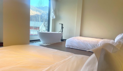 Habitación Confort con 2 camas individuales, vistas a la montaña