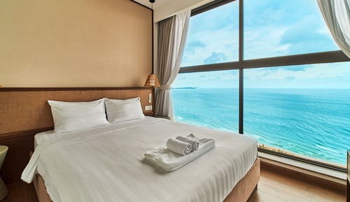 Apartamento de lujo, 2 habitaciones, vistas al mar