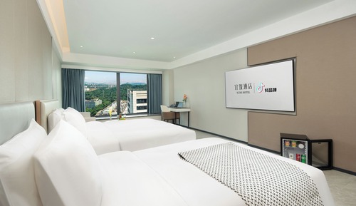 Habitación familiar doble de uso individual, vistas a la ciudad