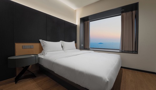 Suite estudio panorámica, 2 habitaciones, vistas al mar, frente al mar