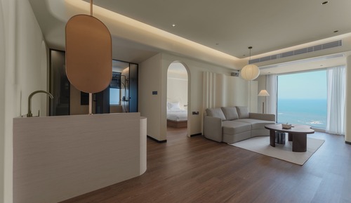 Suite estudio panorámica, 2 habitaciones, cocina, vistas al mar