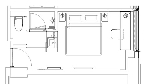 Habitación con 2 camas individuales, no fumadores (Hollywood)