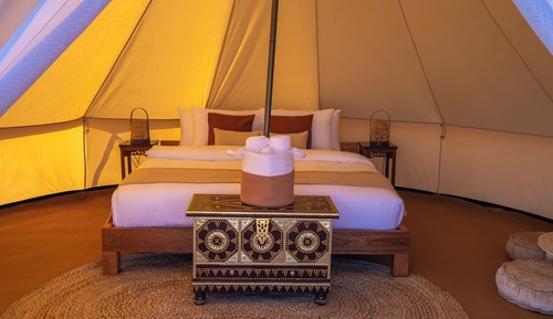 Tienda Deluxe, 1 cama de matrimonio grande, vistas al desierto