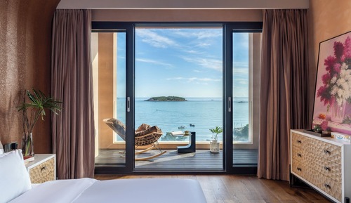 Habitación Confort doble, balcón, vistas al mar