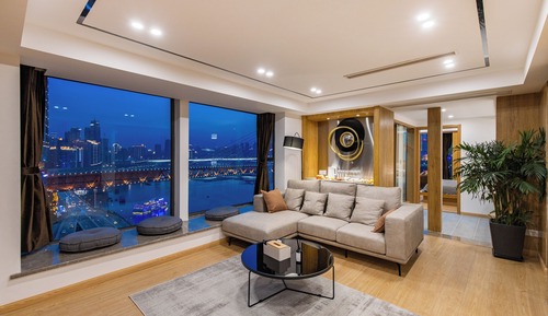 Apartamento panorámico, 2 camas de matrimonio, baño privado, vistas al mar
