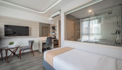 Habitación Deluxe con 2 camas individuales, vistas a la ciudad