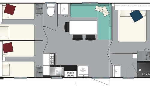 Casa móvil, 3 habitaciones