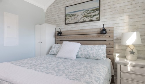 Suite estudio, 1 cama de matrimonio grande, mirando al mar
