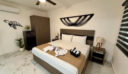 Suite junior, 1 cama de matrimonio grande con sofá cama, vistas al jardín