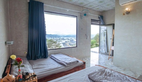 Habitación cuádruple familiar, vistas al lago