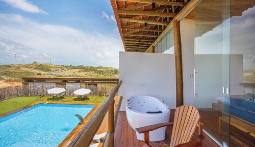 Habitación Deluxe doble, balcón, vistas a la piscina