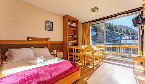 Suite estudio Confort, 1 habitación, vistas a la montaña, junto a la pista de esquí