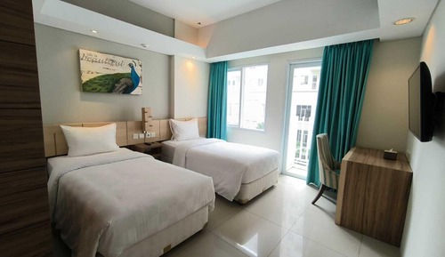 Habitación superior, 2 camas individuales, no fumadores, vistas a la ciudad