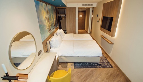 Habitación ejecutiva con 2 camas individuales, vistas a la ciudad
