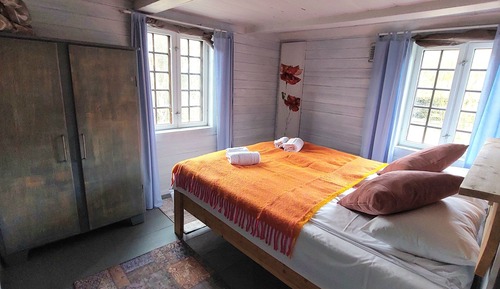 Cabaña tradicional, 1 habitación, patio, vistas a la montaña