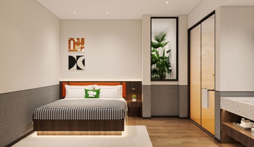 Habitación básica doble, sin ventanas